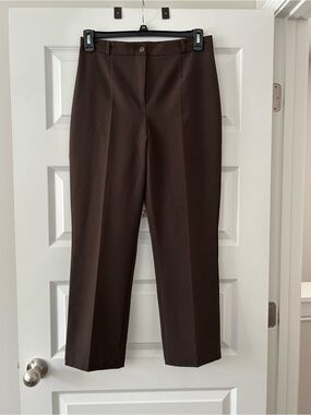 Brown Tailored Crease Pants